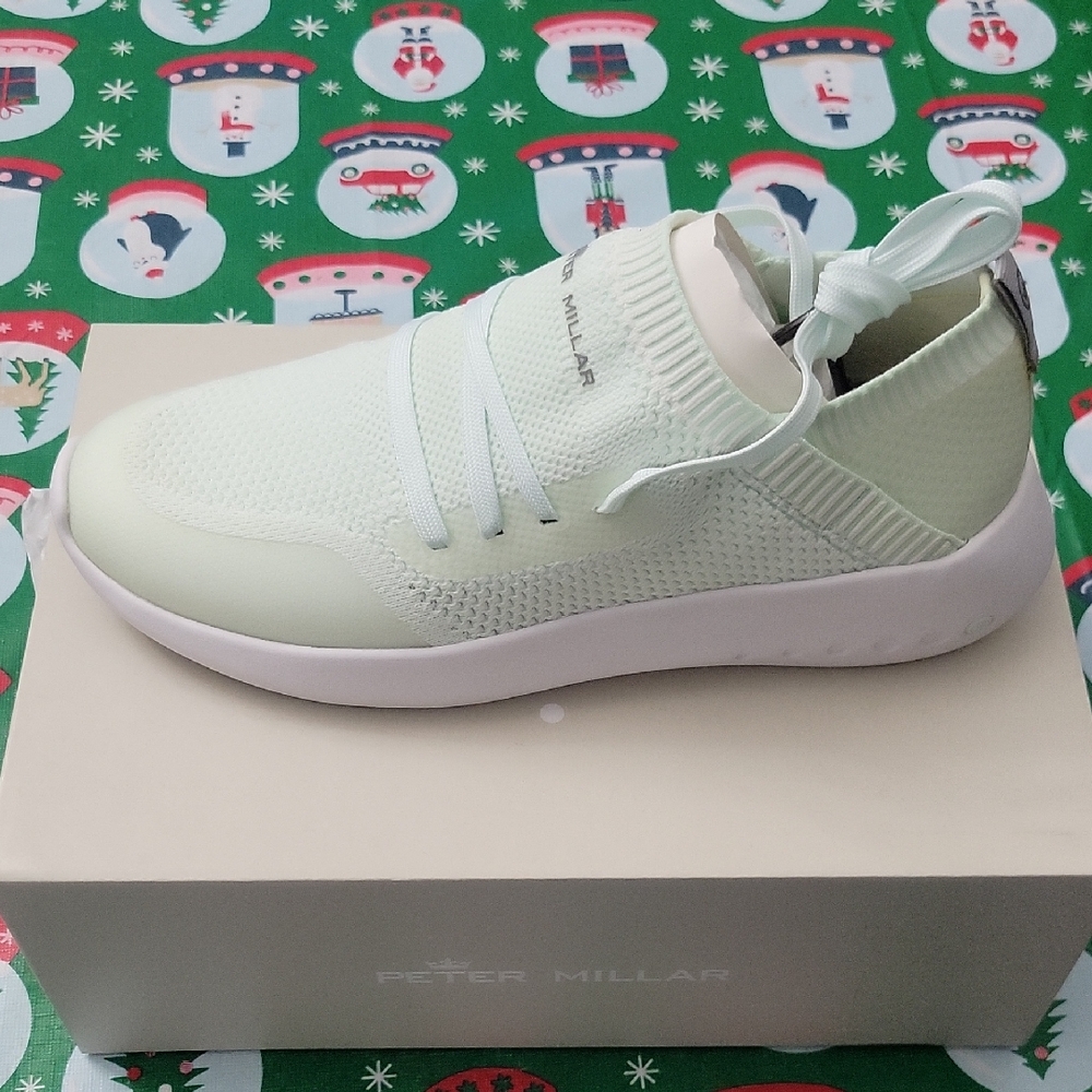 Peter Millar Kids' Cream Sneakers